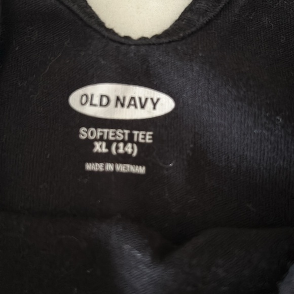 Old Navy Girls Softest Tee Black Crisscross Back – Size XL (14) - Picture 5 of 5